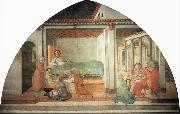Fra Filippo Lippi The Birth and Naming of  St John the Baptist oil painting reproduction